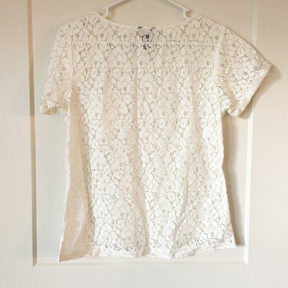 Women’s  Gap White Lace Shirt Size Small - Picture 6 of 7